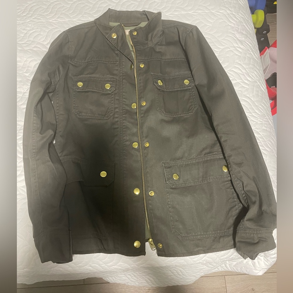 J Crew Olive Utility Jacket